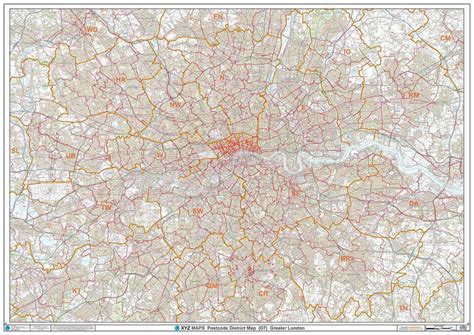 London Postcode District Map Sheet .